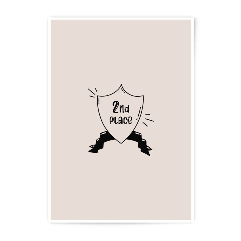 Second Place Photographic Prints, Achievement Wall Decor, Sports Prints, Reward Art, Motivational Decor, Competition Gift, Nursery Decor - Tawshia