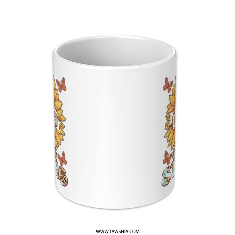 Sunflower Mug, Still Here Still Strong Mug, Butterfly Mug, Encouragement Gift, Motivational Mug, Floral Mug, Inspirational Mug - Tawshia
