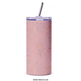 Focus on Positivity Tumbler, Camera Tumbler, Floral Tumbler, Inspirational Gifts, Positive Vibes, Motivational Tumbler, Pink Tumbler - Tawshia