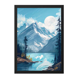 Mountain Lake Wall Art, Nature Scenery Print, Landscape Art, Serene Scene, Lake View Poster, Modern Art Print, Home Decor, Gift Idea - Tawshia