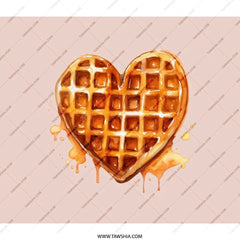 Waffle Heart Backpack, Food Lover Backpack, Sweet Treat Backpack, Yummy Backpack, Unique Backpack, Gift Idea, Heart Backpack - Tawshia