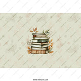Book Lover Tumbler, Stacked Books Tumbler, Fall Leaves Tumbler, Reader Gift, Cozy Aesthetic, Librarian Tumbler, Bookish Gift, Cute Tumbler - Tawshia
