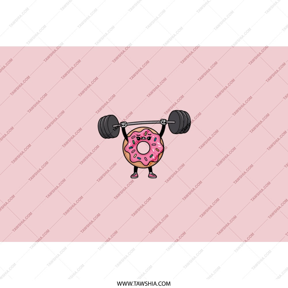 Funny Workout Donut Tumbler, Gym Lover Gift, Weightlifting Tumbler, Foodie Gift, Fitness Enthusiast Tumbler, Cute Food Tumbler - Tawshia