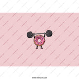 Funny Workout Donut Tumbler, Gym Lover Gift, Weightlifting Tumbler, Foodie Gift, Fitness Enthusiast Tumbler, Cute Food Tumbler - Tawshia