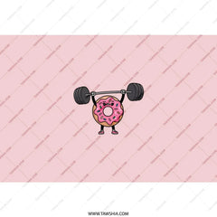 Funny Workout Donut Tumbler, Gym Lover Gift, Weightlifting Tumbler, Foodie Gift, Fitness Enthusiast Tumbler, Cute Food Tumbler - Tawshia