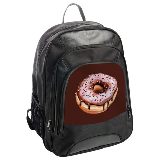 Donut Backpack, Sweet Treat, Foodie Backpack, Sprinkled Donut, Dessert Lover, Fun Backpack, Gift Idea, Unique Backpack, Stylish Backpack - Tawshia