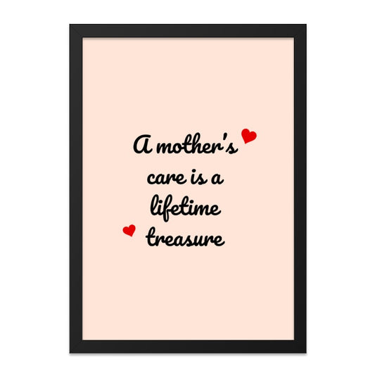 Mother's Care Wall Art, Motherhood Gift, Mothers Day Gift, Mom Quote Print, Heart Wall Decor, Family Gift, Home Decor - Tawshia