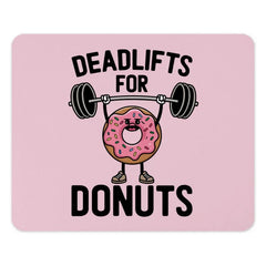 Deadlifts for Donuts Mouse Pad, Funny Gym Pun, Workout Gift, Fitness Lover Gift, Donut Lover Gift, Cartoon Donut Design Mouse Pad - Tawshia
