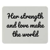 Her Strength Mouse Pad, Inspirational Quote, Love Mousepad, Motivational Desk Decor, Home Office Accessories, Gift for Her, Office Mousepad - Tawshia