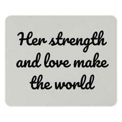 Her Strength Mouse Pad, Inspirational Quote, Love Mousepad, Motivational Desk Decor, Home Office Accessories, Gift for Her, Office Mousepad - Tawshia