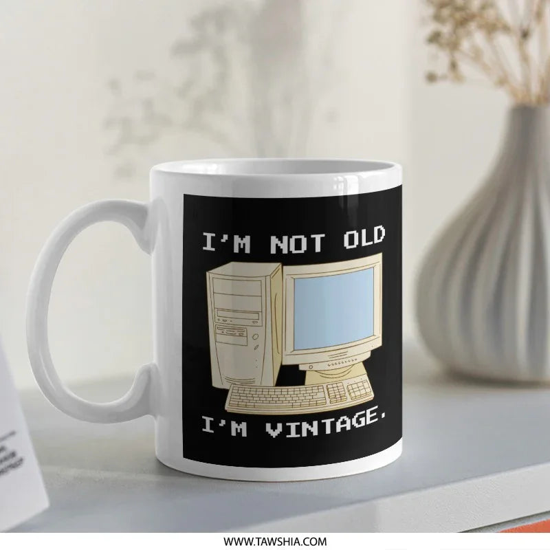 I'm Not Old I'm Vintage Computer Themed Mug product