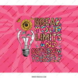 Break Limits Backpack, Sunflower Lightbulb Design, Motivational Backpack, Unique Gifts, School Backpack, Colorful Backpack for Students - Tawshia