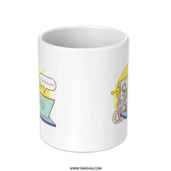 Colorful Illustrated Robot and Cartoon Coffee Mug product type