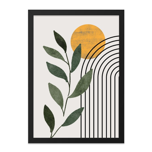 Abstract Botanical Wall Art, Boho Art Print, Minimalist Wall Decor, Arch and Sun Wall Art, Modern Art, Nature Inspired Art - Tawshia