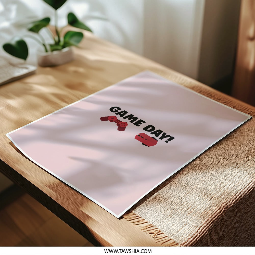 Game Day Photographic Prints, Gamer Room Decor, Video Game Art Print, Gaming Prints, Console Print, Modern Wall Art - Tawshia