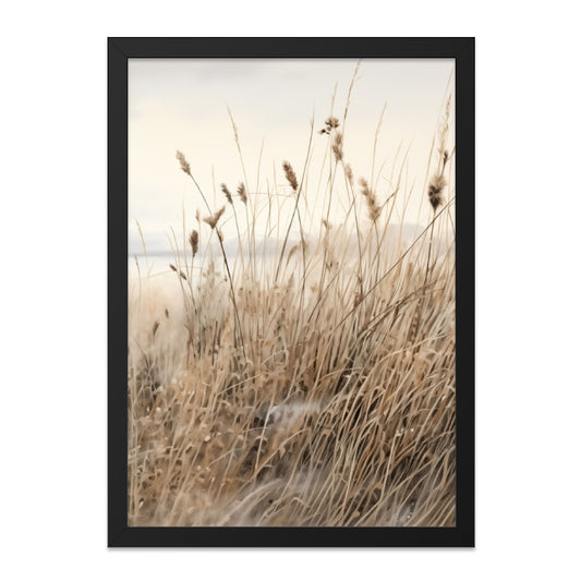 Coastal Grass Wall Art, Neutral Beach Print, Nature Photography, Minimalist Home Decor, Bohemian Style, Landscape Art Print, Calming Artwork - Tawshia