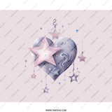 Heart Star Mouse Pad, Cute Desk Mat, Aesthetic Computer Accessory, Kawaii Gift, Gaming Mousepad, Office Decor, Unique Desk Decor, Desk - Tawshia