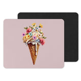Floral Ice Cream Cone Design Mouse Pad product