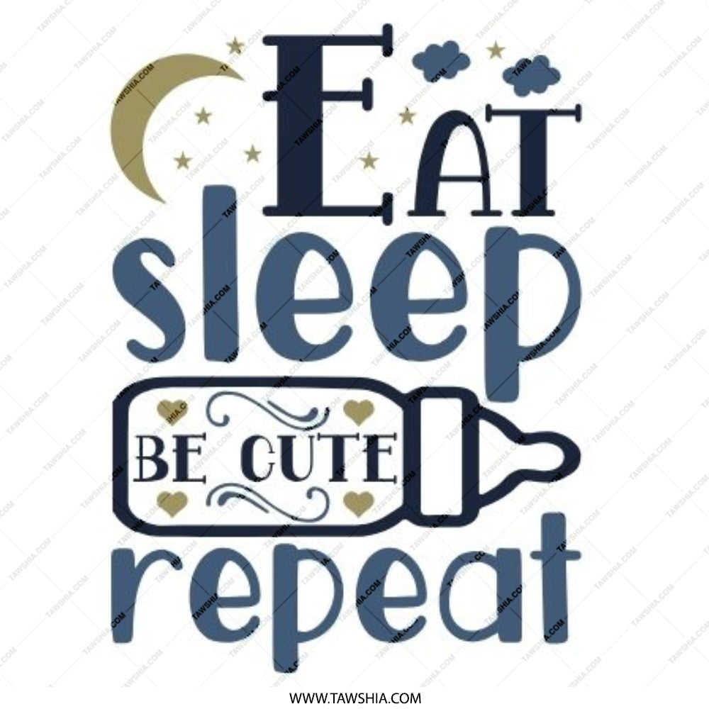 Eat Sleep Be Cute Repeat Pinback Button, Baby Shower Gift Idea, Newborn Gift, Funny Baby Pin, Baby Quote Button, Cute Pinback Button - Tawshia