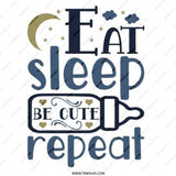 Eat Sleep Be Cute Repeat Pinback Button, Baby Shower Gift Idea, Newborn Gift, Funny Baby Pin, Baby Quote Button, Cute Pinback Button - Tawshia
