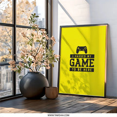 Funny Gamer Wall Art, Paused My Game, Video Game Art Print, Gaming Room Decor, Gift for Gamers, Play Station Wall Decor, Console Art - Tawshia