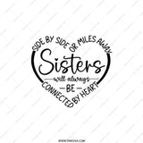 Sisters Pocket Mirror, Connected by Heart Gift, Sister Love Compact Mirror, Sister Birthday Present, Long Distance Sister Gift - Tawshia