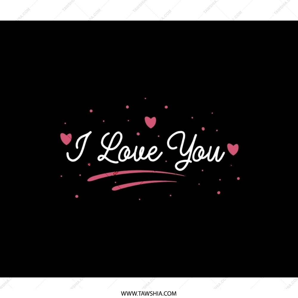 I Love You Backpack, Romantic Gift Backpack, Anniversary Backpack, Valentines Backpack, Gift for Her, Gift for Him, Black Backpack - Tawshia