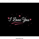 I Love You Backpack, Romantic Gift Backpack, Anniversary Backpack, Valentines Backpack, Gift for Her, Gift for Him, Black Backpack - Tawshia