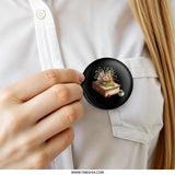 Floral Book Pinback Button, Book Lover Gift, Reader Accessory, Unique Pin, Gift for Librarian, Floral Pin, Literary Gift, Garden Pin - Tawshia