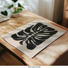 Monstera Leaf Print, Botanical Photographic Print, Minimalist Art, Modern Wall Decor, Tropical Leaf Art Print, Home Decor, Plant Lover Gift - Tawshia