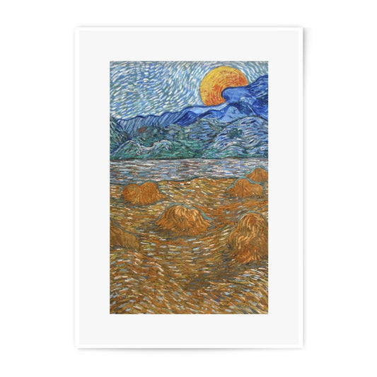 Van Gogh Wheat Field Photographic Print, Fine Art Print, Vintage Landscape Art, Post Impressionism, Home Decor, Wall Art, Sunset Art - Tawshia
