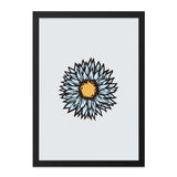 Blue Daisy Wall Art, Floral Print, Flower Wall Decor, Botanical Art Print, Modern Home Decor, Nature Inspired Wall Art (137 chars) - Tawshia