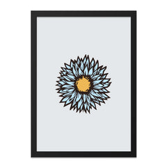 Blue Daisy Wall Art, Floral Print, Flower Wall Decor, Botanical Art Print, Modern Home Decor, Nature Inspired Wall Art (137 chars) - Tawshia