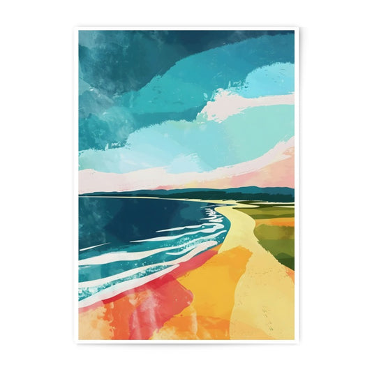 Beach Photographic Print, Coastal Wall Art, Abstract Ocean Landscape, Sea Scape Photography, Modern Home Decor, Beach House Art - Tawshia