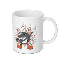 Fun Bowling Ball Cartoon Graphic Mug product