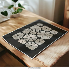 Beige Flower Photographic Print, Floral Wall Art Decor, Botanical Illustration, Modern Minimalist Print, Home Decor, Flower Pattern Art - Tawshia