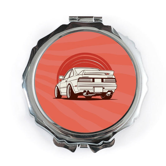 Toyota MR2 Pocket Mirror, JDM Car Art, Retro Japanese Automobile, Cute Travel Mirror, Gift for Car Enthusiasts, Auto Lover Mirror - Tawshia
