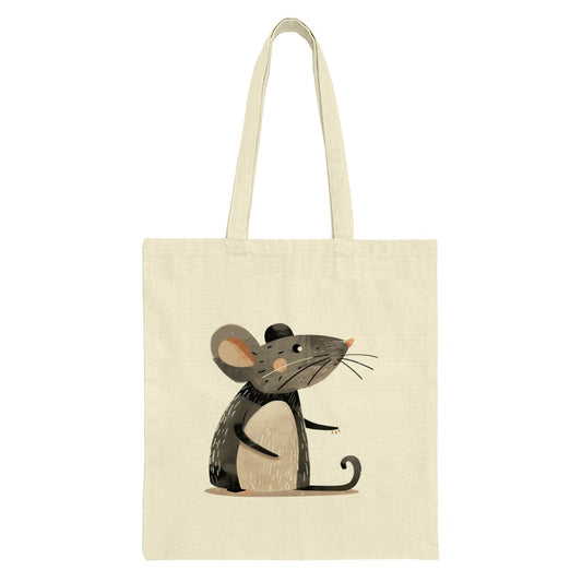 Cute Mouse Tote Bag, Cartoon Rodent Design, Unique Gift Idea, Animal Lover Present, Stylish Carryall, Everyday Bag, Novelty Gift, Book Bag - Tawshia