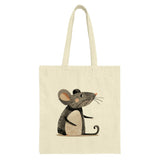 Cute Mouse Tote Bag, Cartoon Rodent Design, Unique Gift Idea, Animal Lover Present, Stylish Carryall, Everyday Bag, Novelty Gift, Book Bag - Tawshia