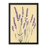 Lavender Field Wall Art, Floral Illustration Print, Botanical Home Decor, Purple Flower Art, Minimalist Design - Tawshia