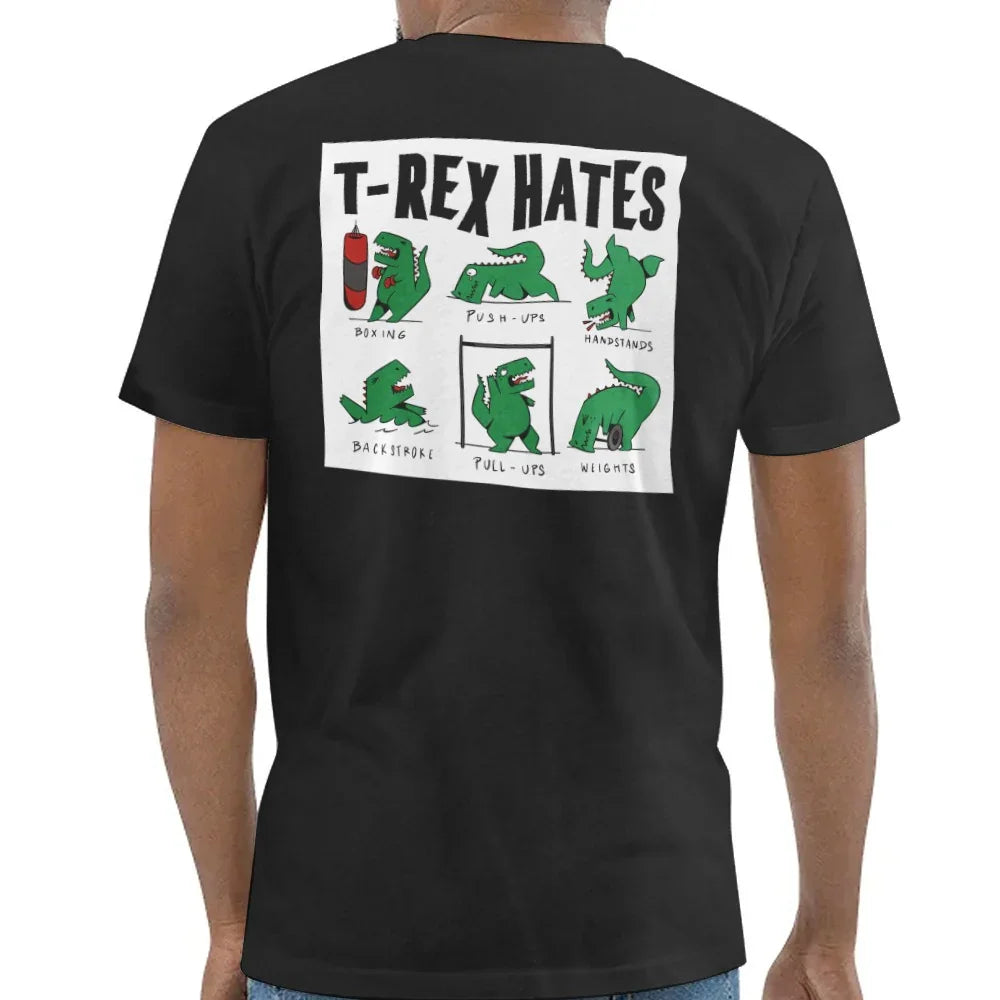 T-Rex Hates Humorous Graphic Printed T-Shirt product