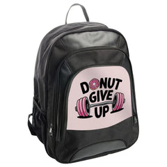 Donut Give Up BackPack, Gym Back Pack, Funny Fitness Gift, Motivational Gym Bag, Workout BackPack, Weightlifting BackPack - Tawshia
