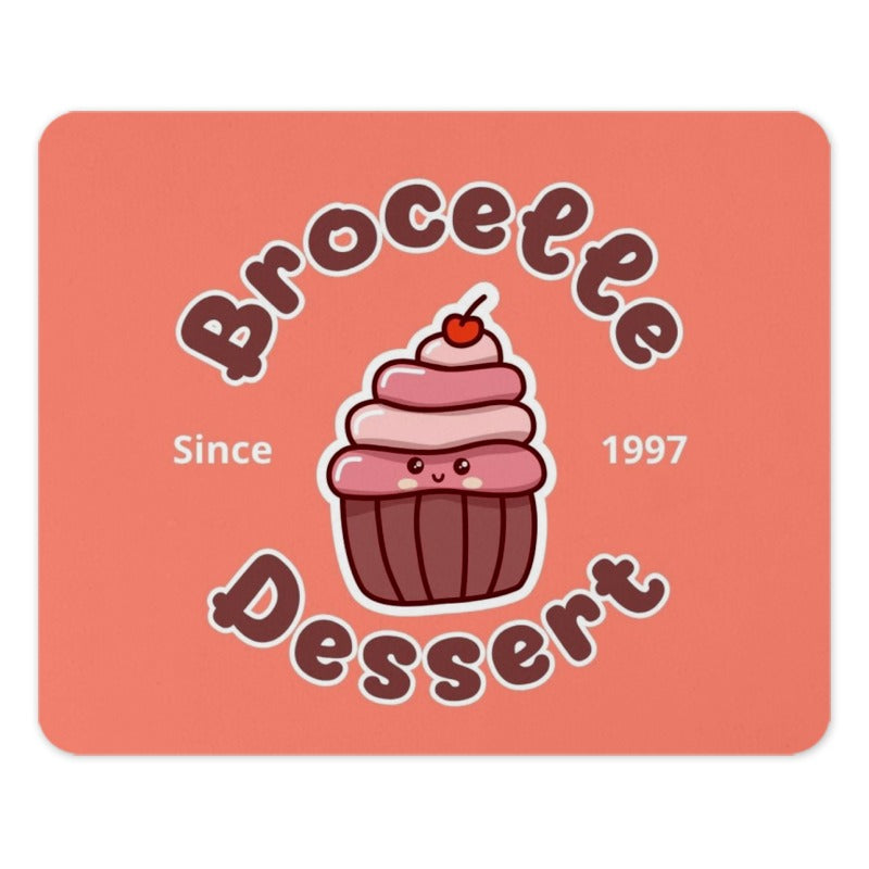 Cute Cupcake Mouse Pad, Brocellete Dessert Mousepad, Kawaii Food Desk Decor, Gamer Mouse Pad, Office Desk Accessories, Sweet Treat Gift - Tawshia