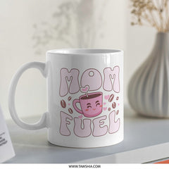 Mom Fuel Pink Coffee Mug with Cute Design product