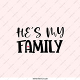 He's My Family Pocket Mirror, Family Love Gift, Best Friend Mirror, Compact Mirror, Cute Pocket Mirror, Appreciation Pocket Mirror - Tawshia