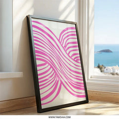 Pink Abstract Wall Art, Modern Art Print, Minimalist Decor, Contemporary Art, Geometric Art, Trendy Home Decor - Tawshia