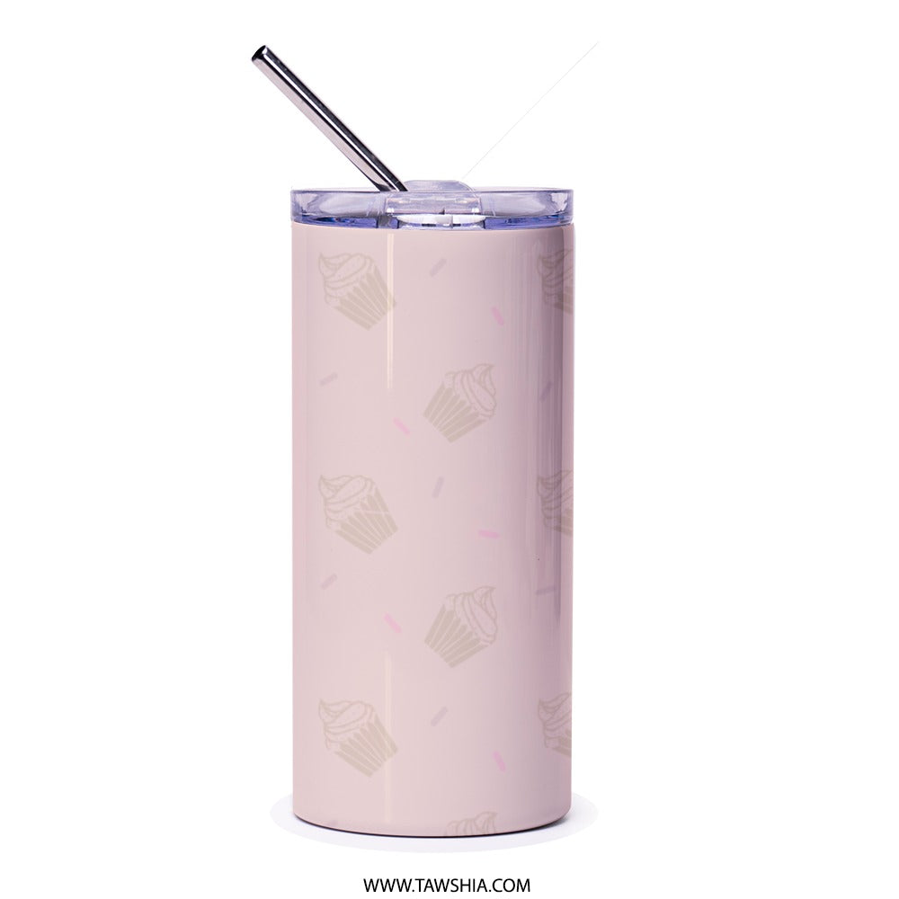 Lemon Cupcake Tumbler, Sweet Treat Tumbler, Foodie Gift Idea, Baking Lover Gift, Trendy Tumbler, Cupcake Art Tumbler - Tawshia
