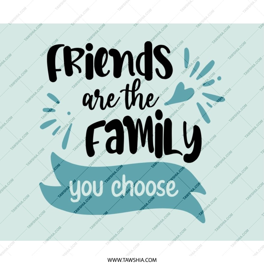 Friends Are Family Mouse Pad, Motivational Desk Decor, Friendship Gift, Inspirational Office, Home Office Accessories, Cute Mousepad - Tawshia