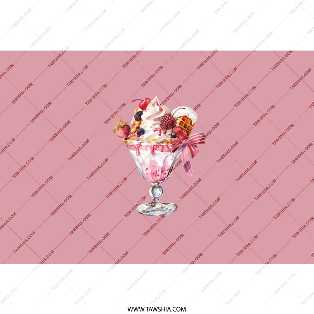 Berry Ice Cream Sundae Tumbler, Dessert Lover Tumbler, Foodie Gift, Cute Tumbler Cup, Stainless Steel Tumbler, Tumbler With Straw - Tawshia