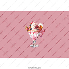 Berry Ice Cream Sundae Tumbler, Dessert Lover Tumbler, Foodie Gift, Cute Tumbler Cup, Stainless Steel Tumbler, Tumbler With Straw - Tawshia